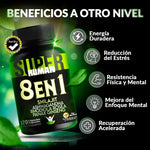 SuperHuman Shilajit 8-en-1 | Energía, Enfoque y Vitalidad Total (120 Cápsulas)